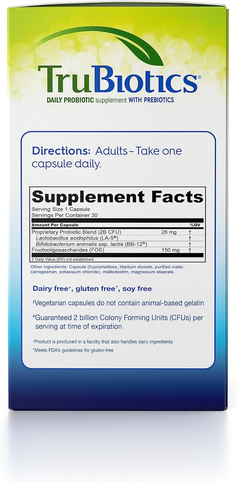 TruBiotics Probiotics for Digestive & Immune Health, Supports Regularity & Helps