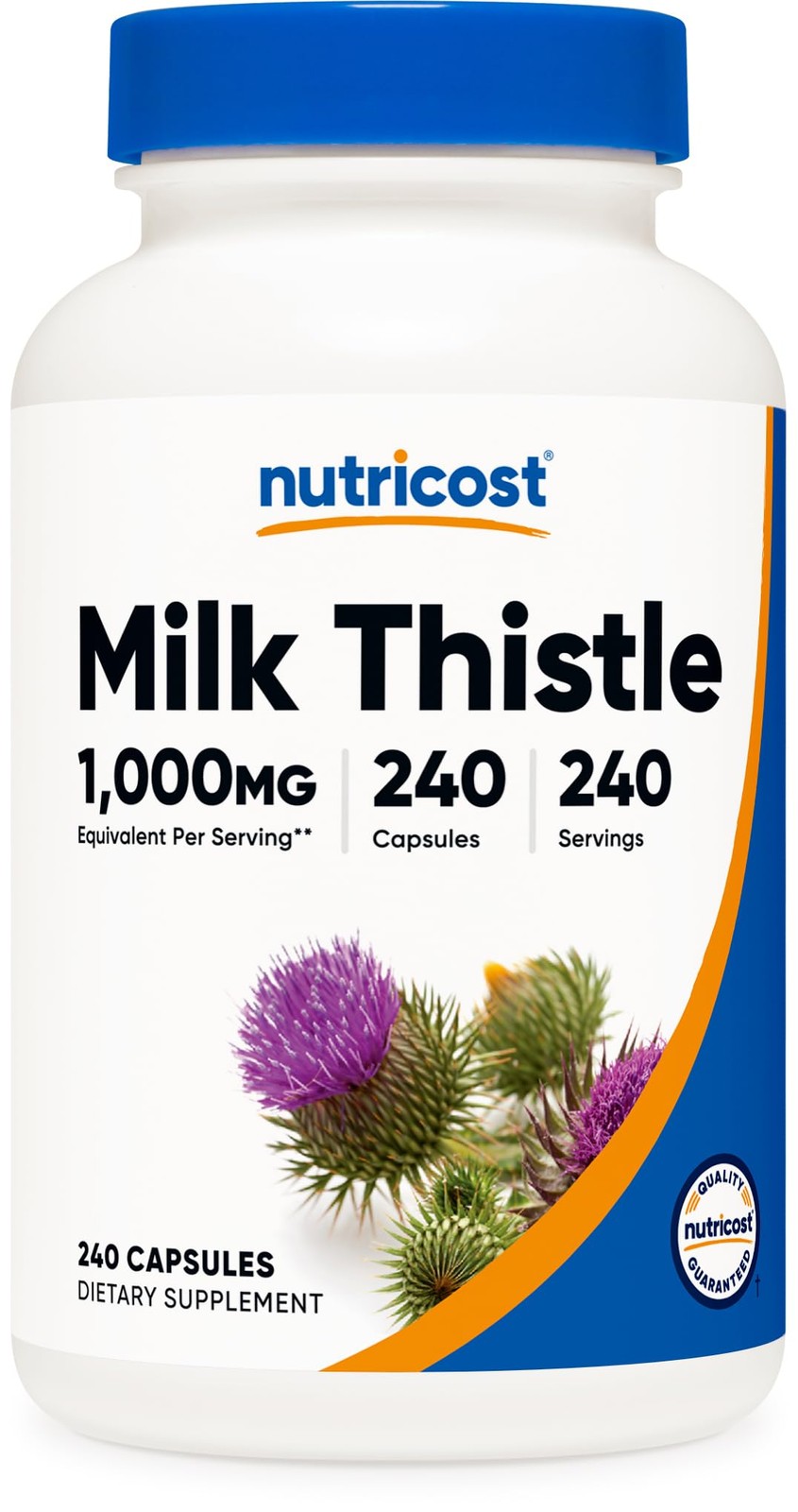 Nutricost Milk Thistle Extract 240 Capsules for 240 240 Count (Pack of 1)