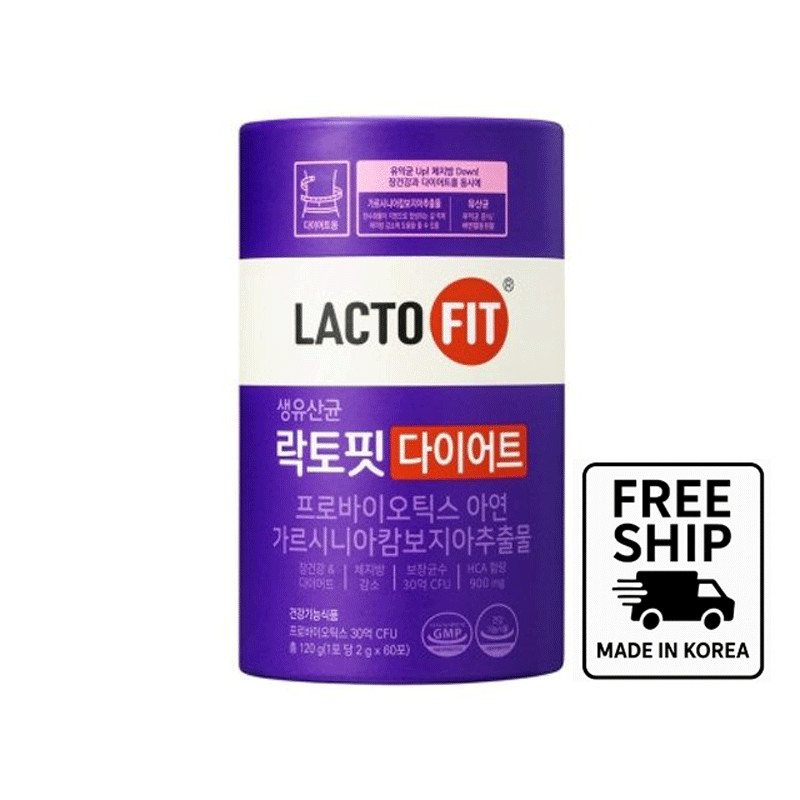 LACTO-FIT Diet Probiotics – 60 Sticks | Korean Synbiotic Gut + Wellness Support