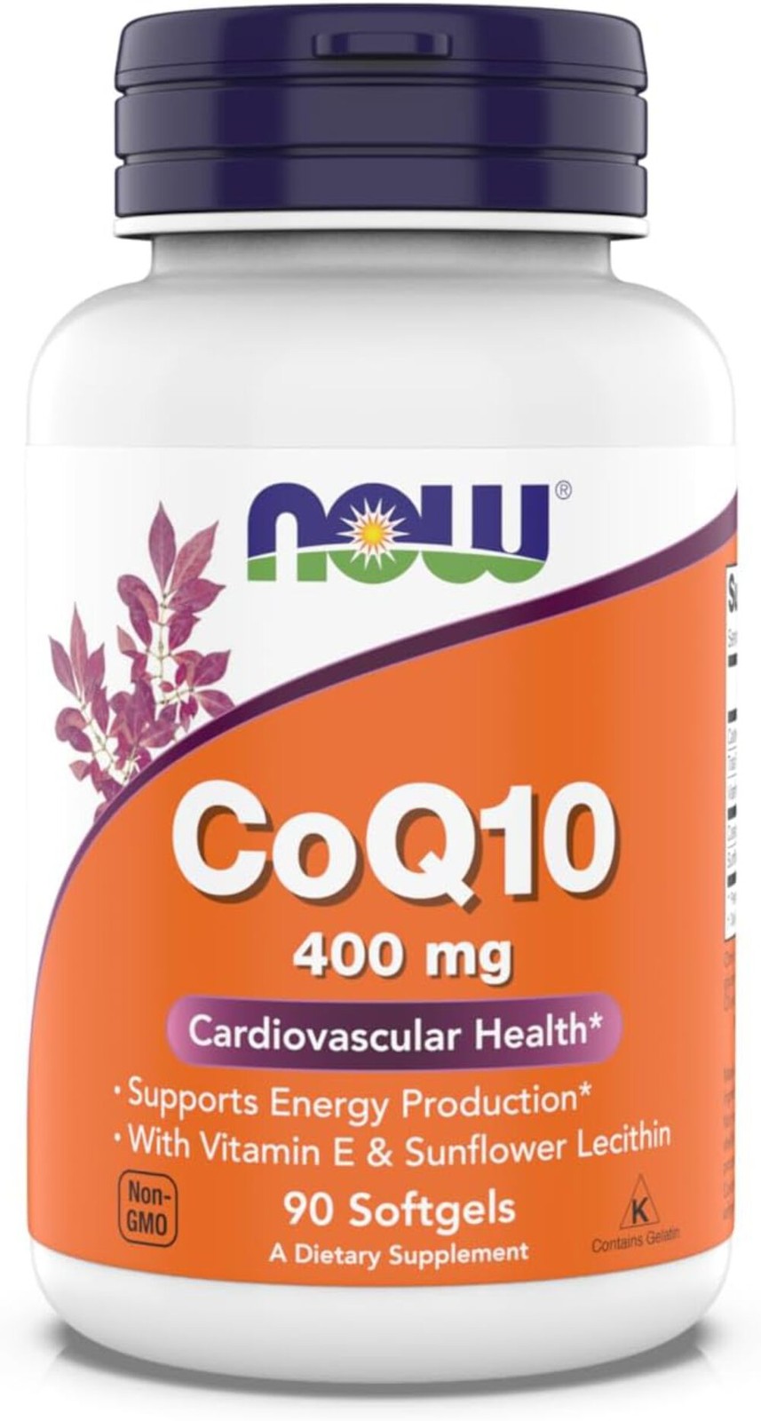 Now Supplements – CoQ10 (Coenzyme Q10) 400 mg, Heart Health*, Vegan 90 Soft Gels