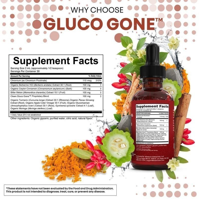 2 Bottles Clean Nutra Berberine with Ceylon Cinnamon Supplement Liquid Drops NEW