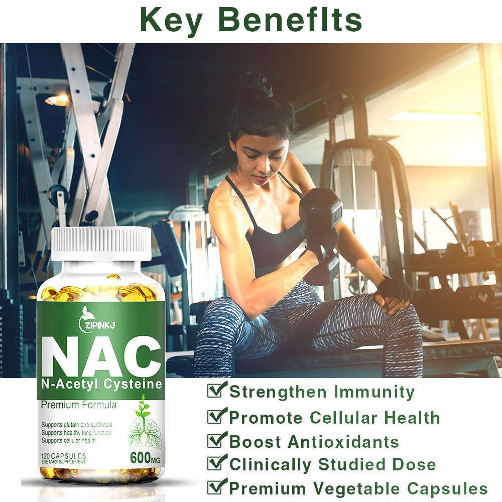 N-Acetyl L-Cysteine (NAC) 600mg, 120 Vegan Capsules – Non-GMO & Gluten Free