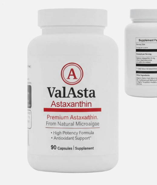 Non-GMO, LUMINE ValAsta Astaxanthin Capsules 35mg, Gluten Free,90 Capsules