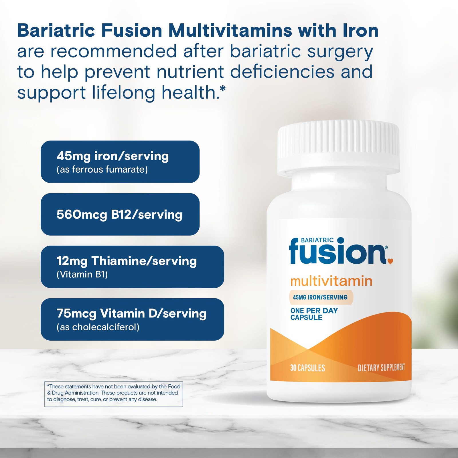 Bariatric Fusion One Per Day Multivitamin with 30 Count (Pack of 1)
