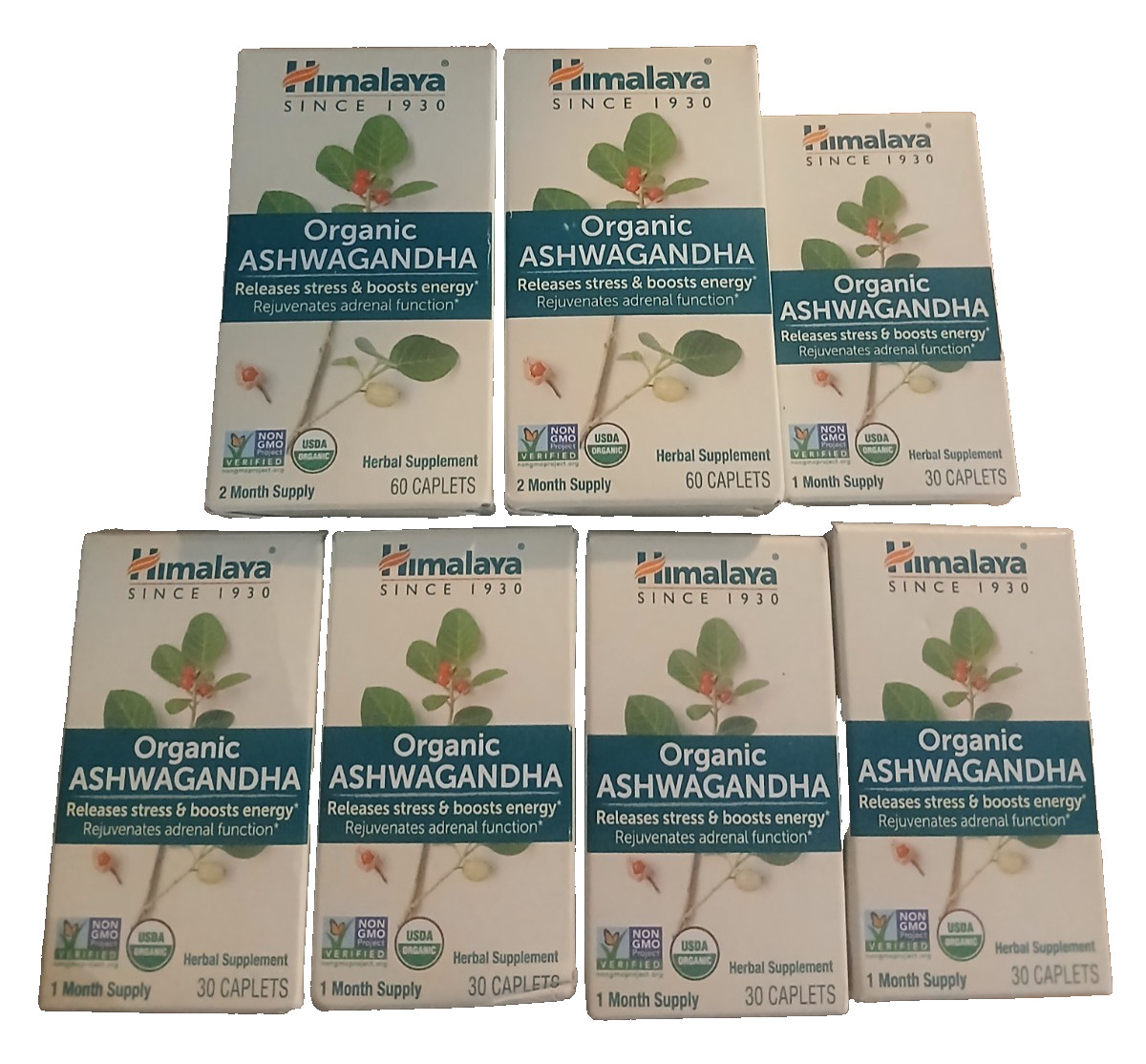 (7 box) Himalaya Organic Ashwagandha 270 Caps. ☆ 9 month supply ☆ 10/2028+