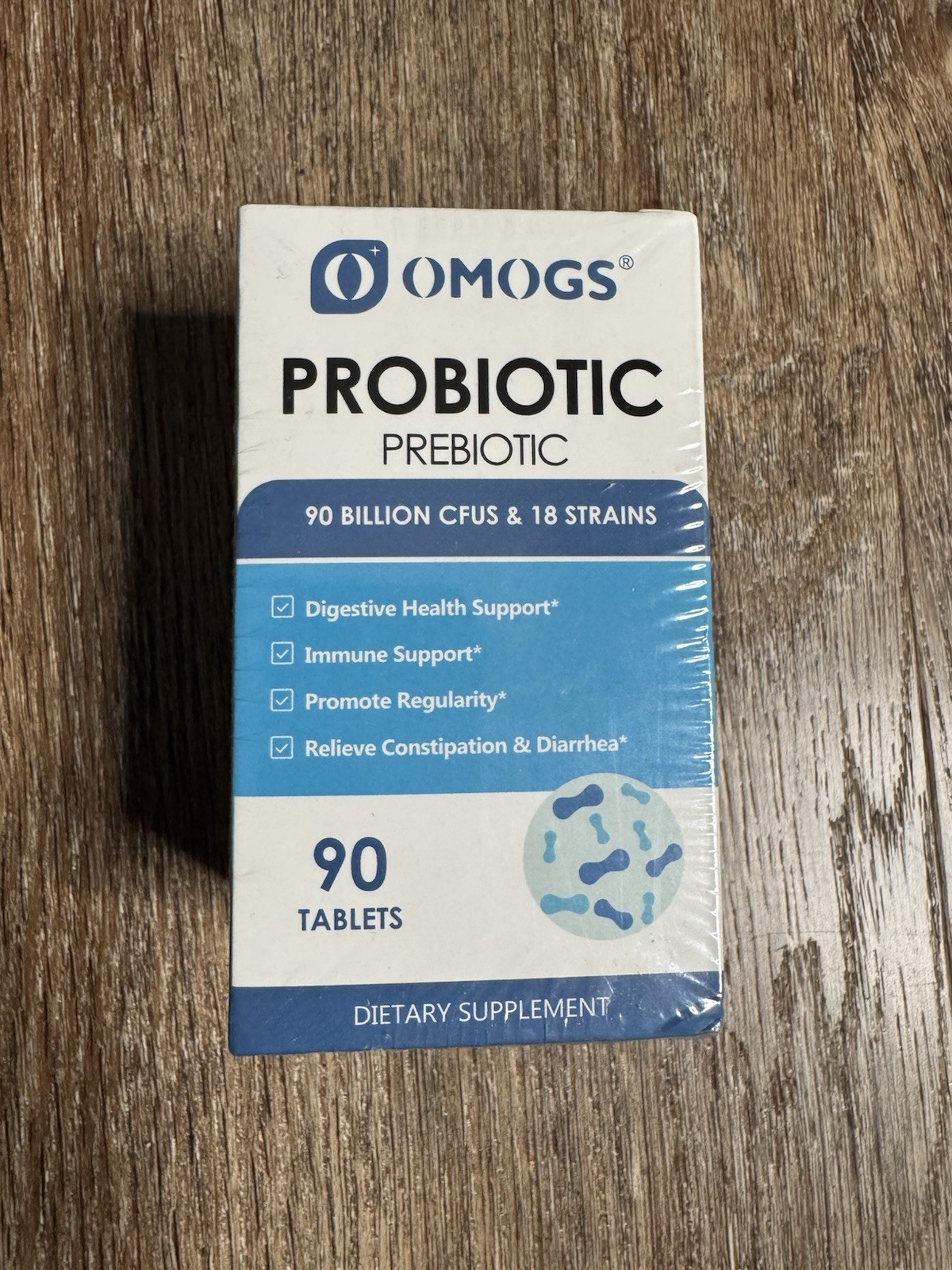 Omogs Probiotic Prebiotic 90 Billion CFUS & 18 Strains 90 Tablets