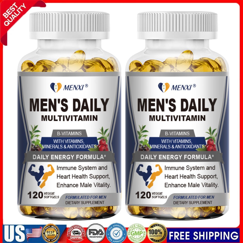 2Packs Multi Vitamin for Men 120ct Mens Prostate Multivitamin Multimineral Daily