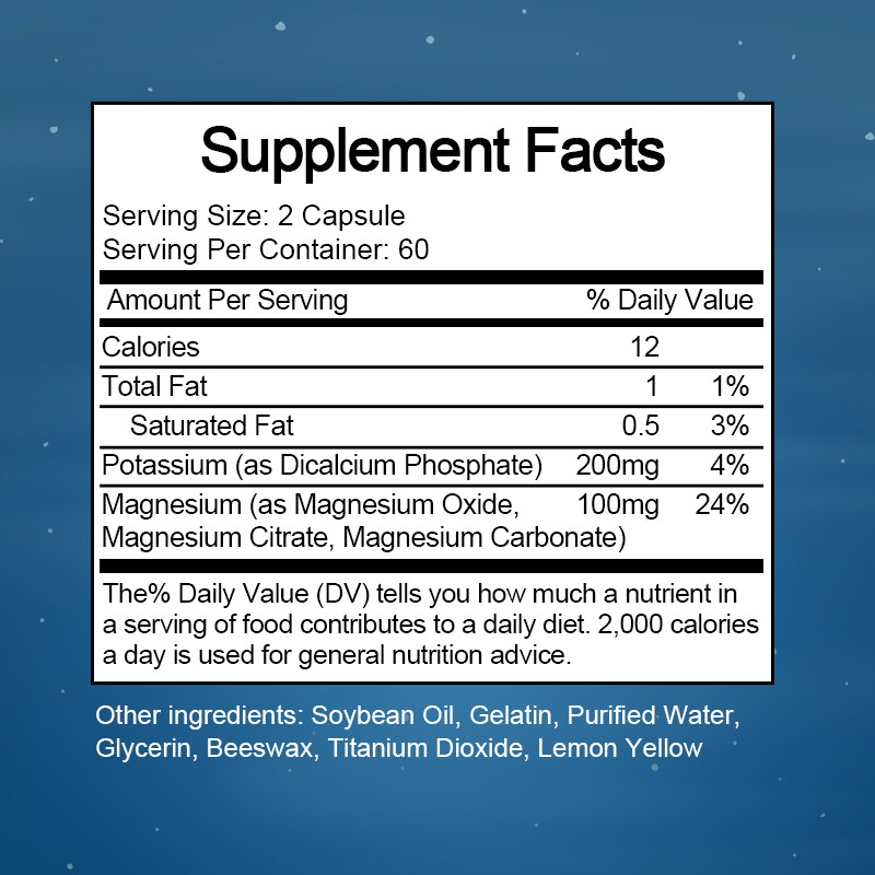 Potassium Magnesium 120Pills Helps Sleep,Immune Booster,Bone&Muscle Health