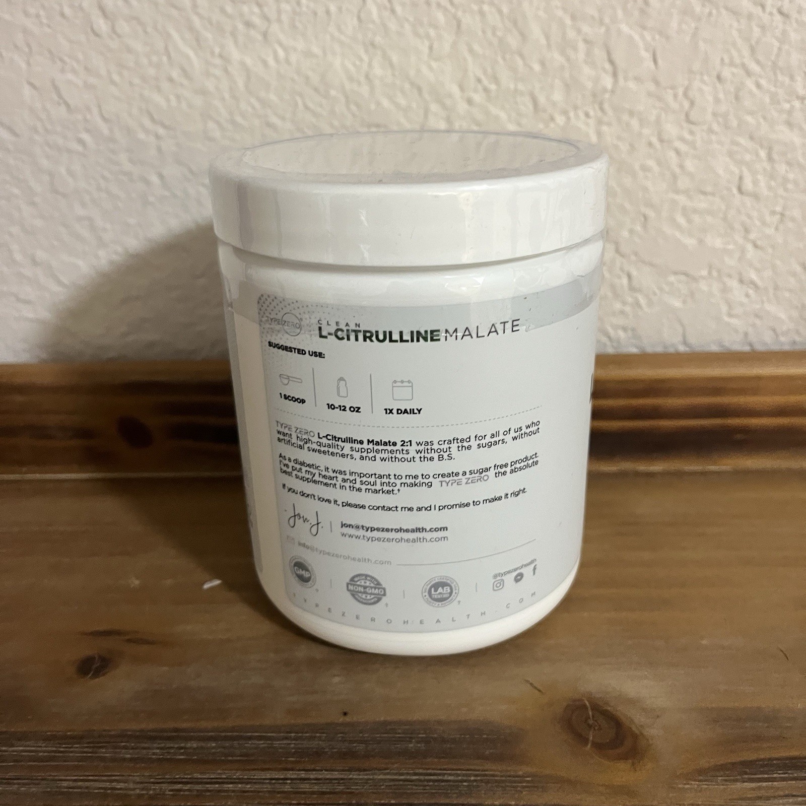 TYPE ZERO CLEAN L-CITRULLINE MALATE 2:1 – 6000mg UNFLAVORED 10.7 oz. EXP 02/2027