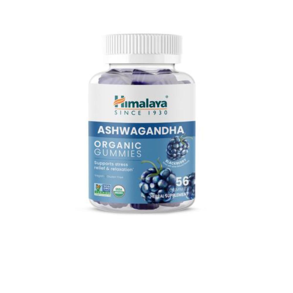 9/26 Himalaya, Organic Ashwagandha Gummies, Blackberry, 56 Gummies