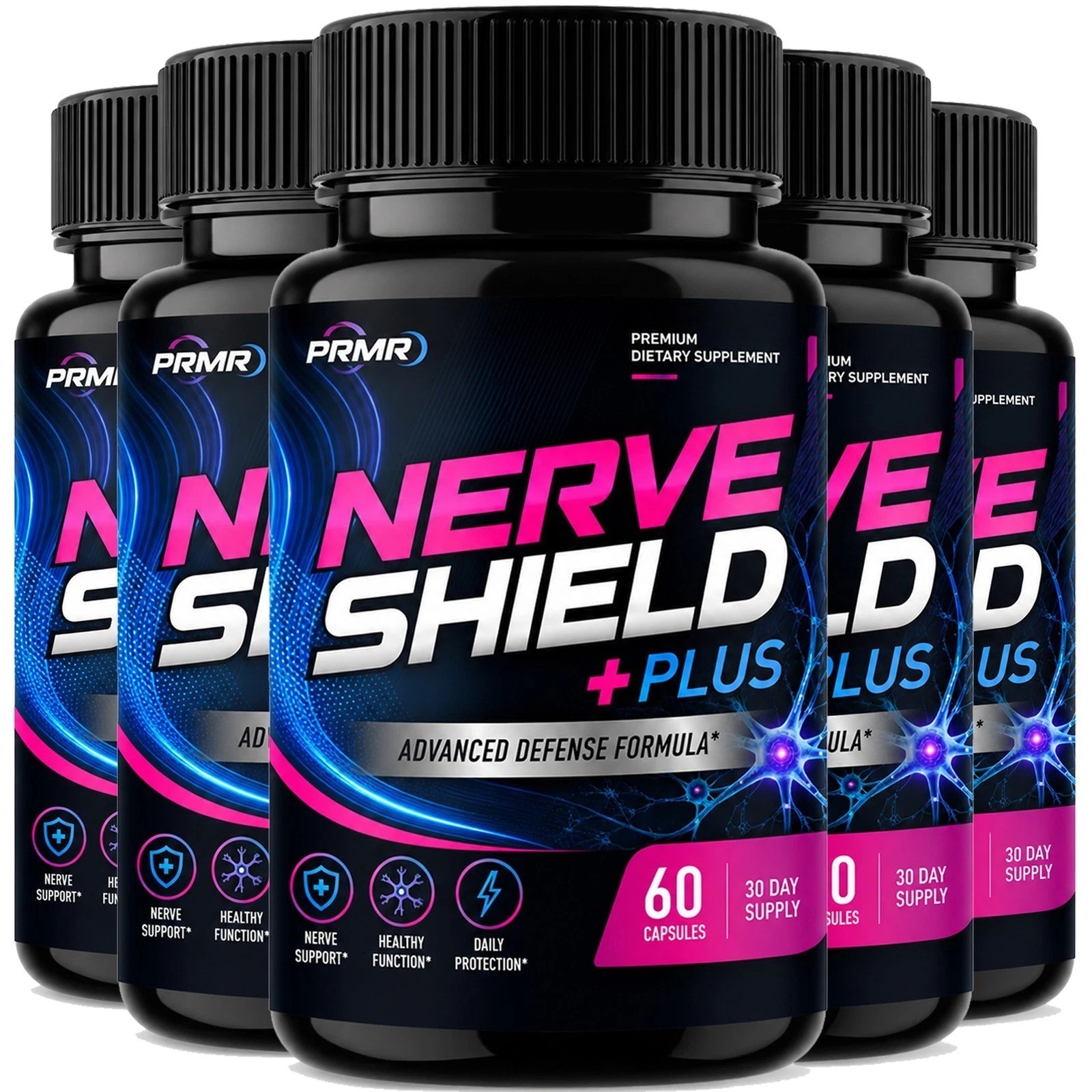 NerveShield + Capsule Advance Brain Health and Nerve Function Support ( 5 Pack )