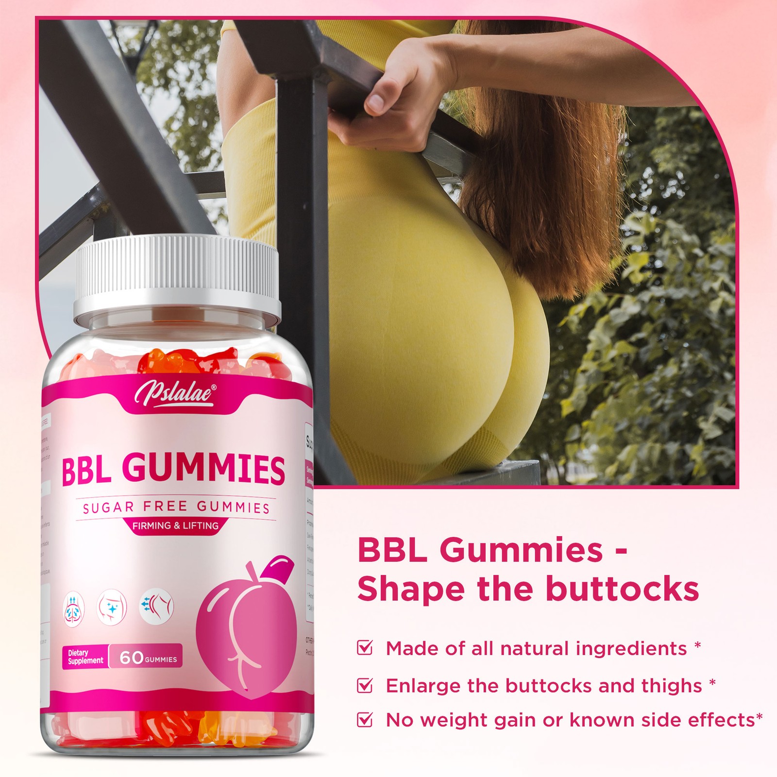BBL Gummies – Promote Buttocks Growth and Development, Shape Buttocks Curves