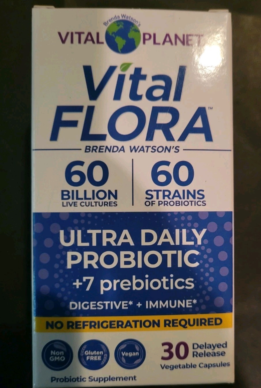 Vital Flora Ultra Daily Probiotic 30 Capsules 60 Billion CFU for Gut Health 5/26