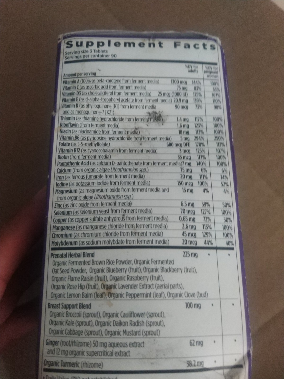 New Chapter Advanced Perfect Prenatal Multivitamin – 270 Tablets Exp. 06/2026