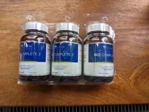 New Sealed Gundry MD Bio Complete 3 Triple Biotic 180 Caps 3 Plastic Bottles