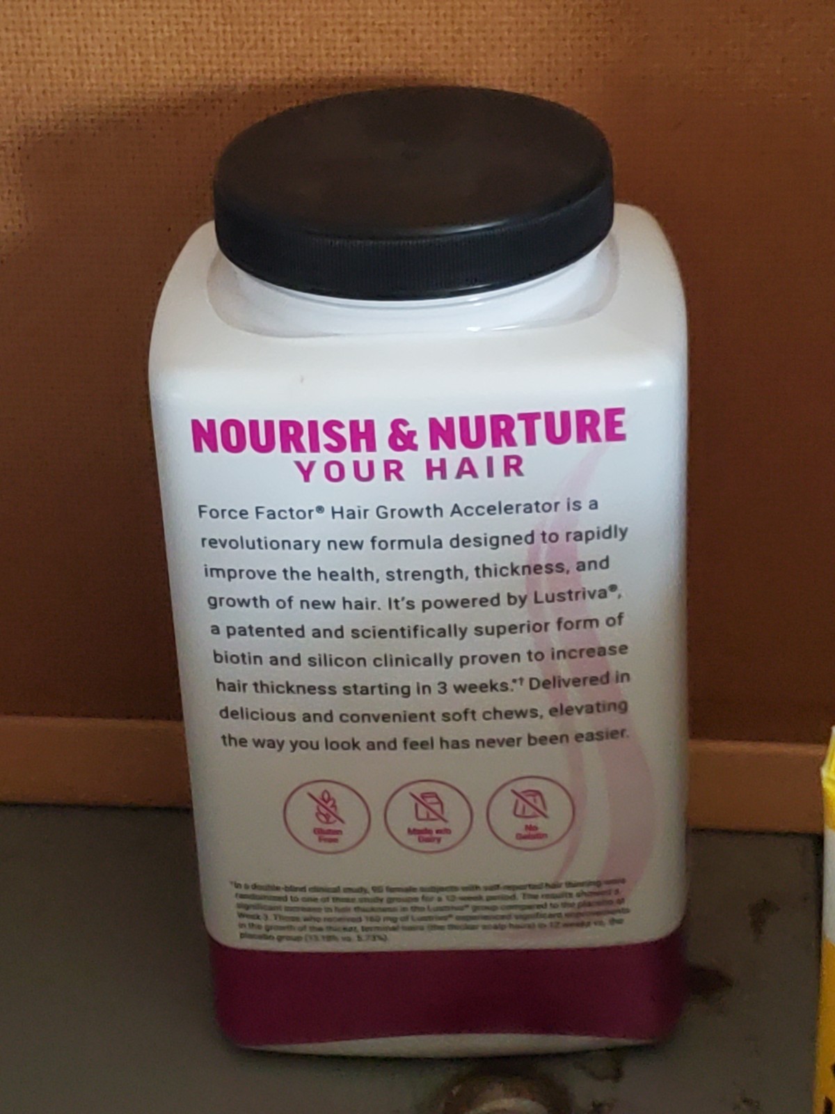 (BB 07/27) Force Factor Hair Growth Accelerator Berry Blast Soft Chews – 60 ct.