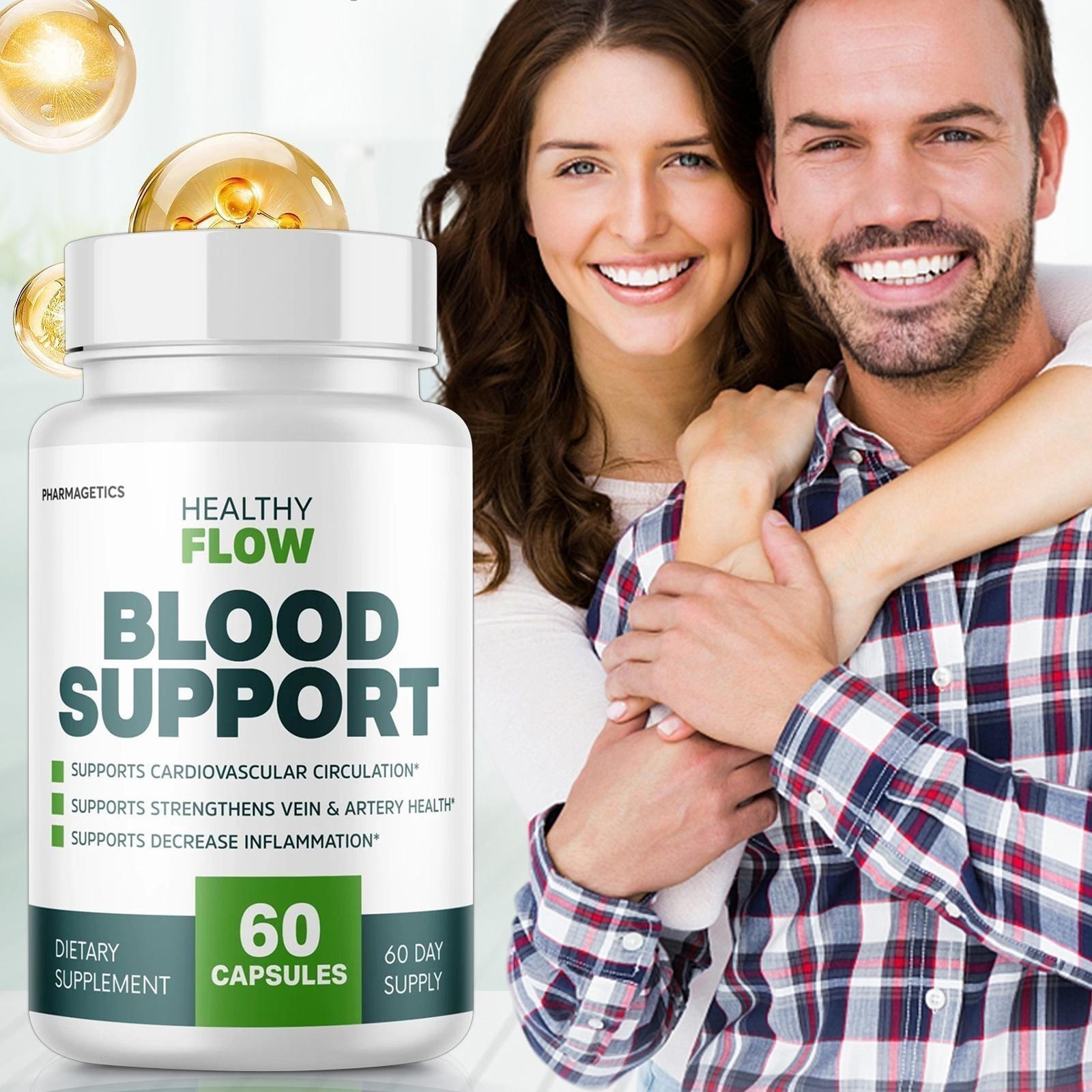 2Pack Healthy Flow Blood Support, Cardiovascular Circulation 120 softgels SKY