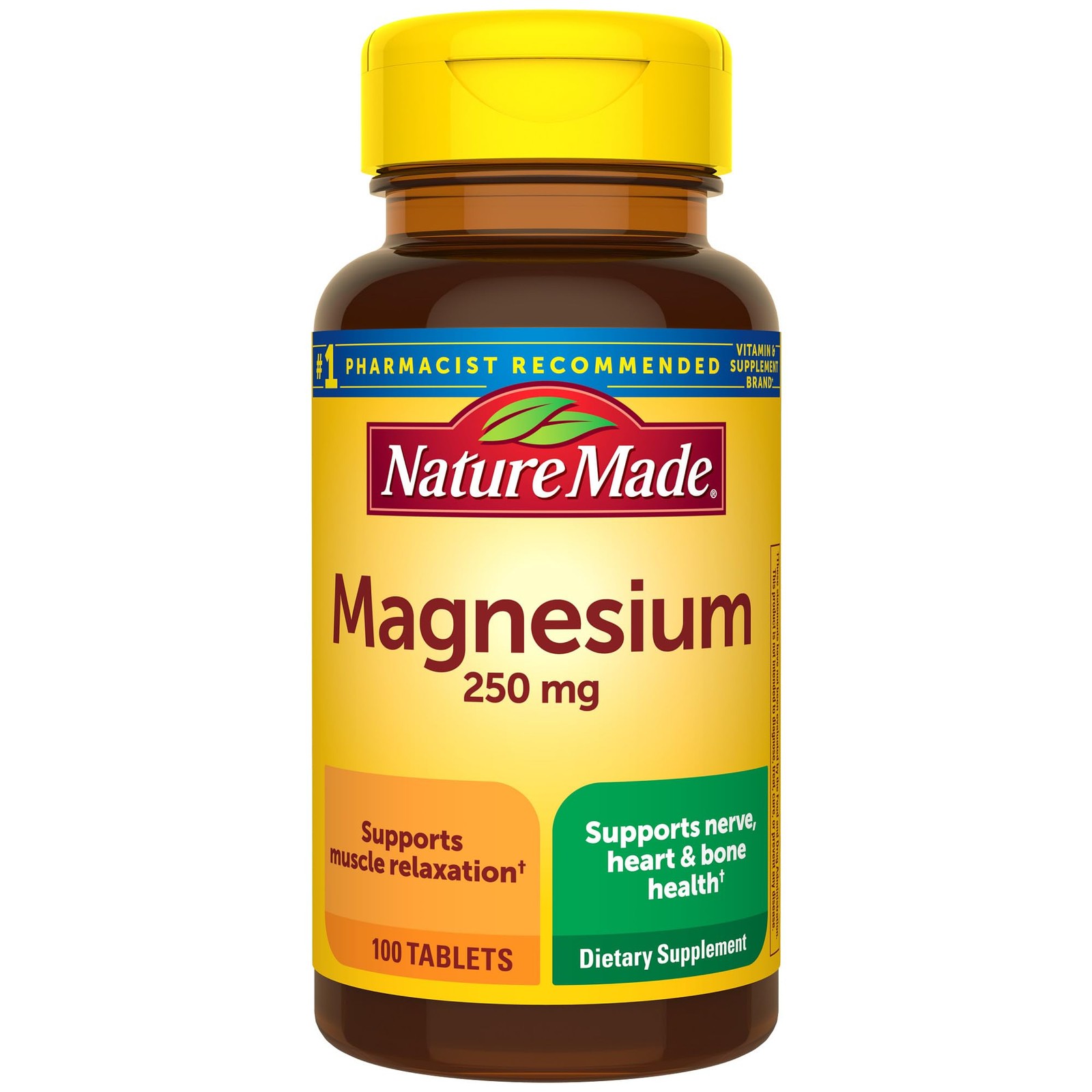 Nature Made Magnesium Oxide 250 mg, 100 100 Count (Pack of 1), No Color