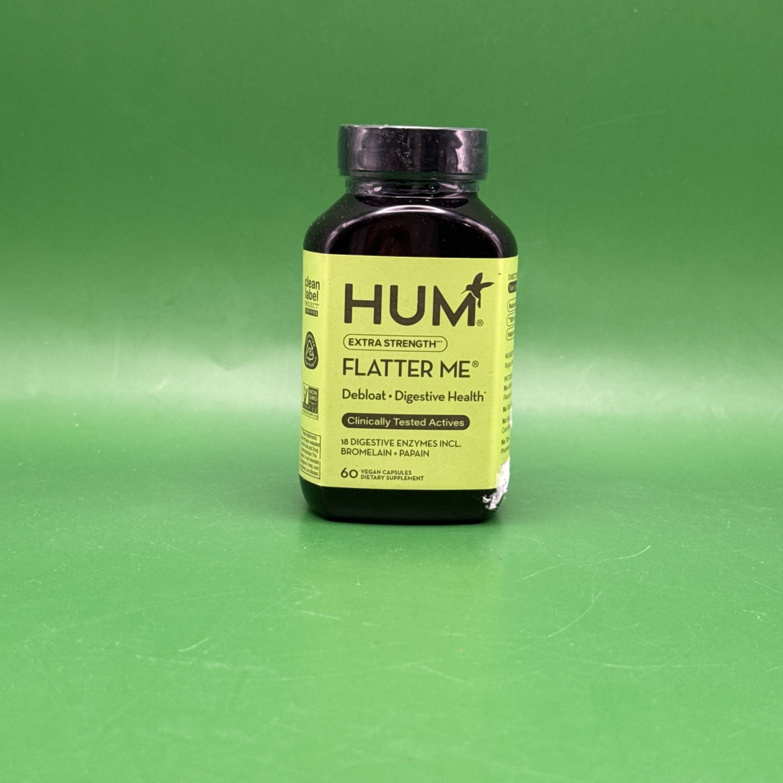 Hum Nutrition Flatter Me Digestive Enzymes Capsules – 60 Count Exp 8/26
