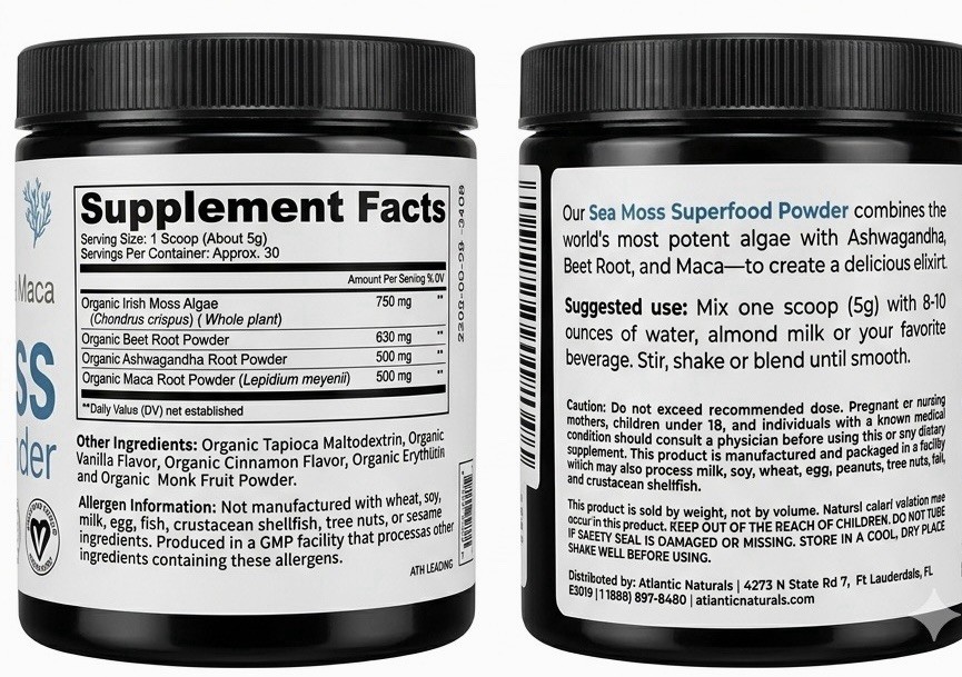 sea moss ashwagandha Beet root Superfood Powder 5.29 Oz