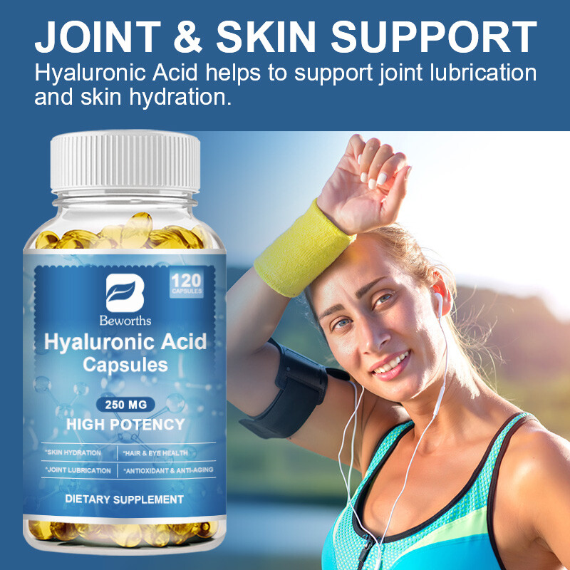 Hyaluronic Acid Capsules Supplement Support Healthy Joints Help Reduce Wrinkles