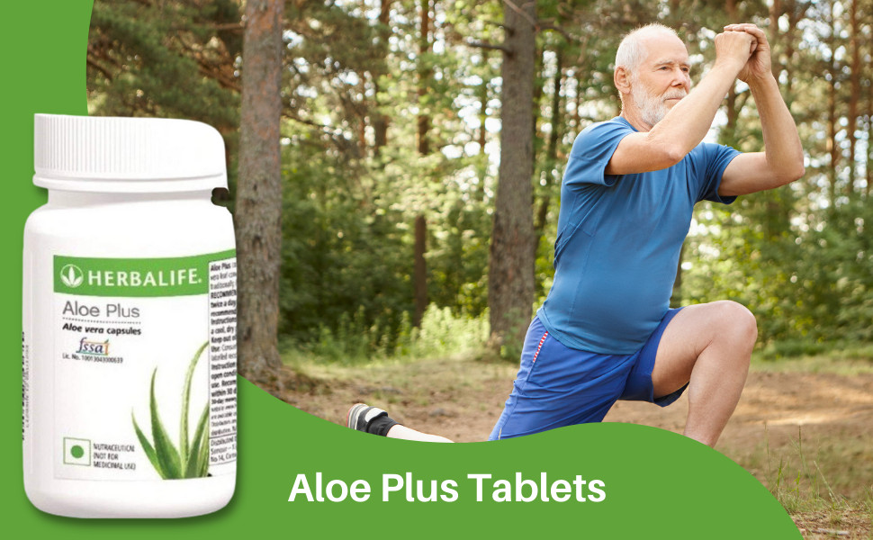 HERBALIFE Aloe Plus 60 Capsules Plant-Based Protein ( 50 Gram )
