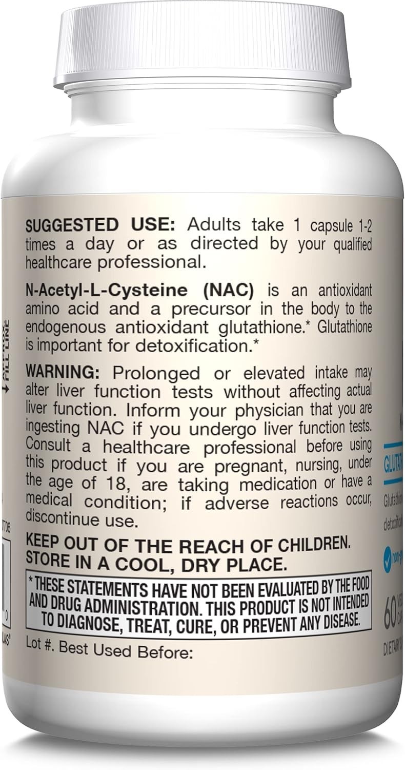 60-Day Supply N-A-C 500 mg – Enhance Liver Health with Antioxidant Capsules