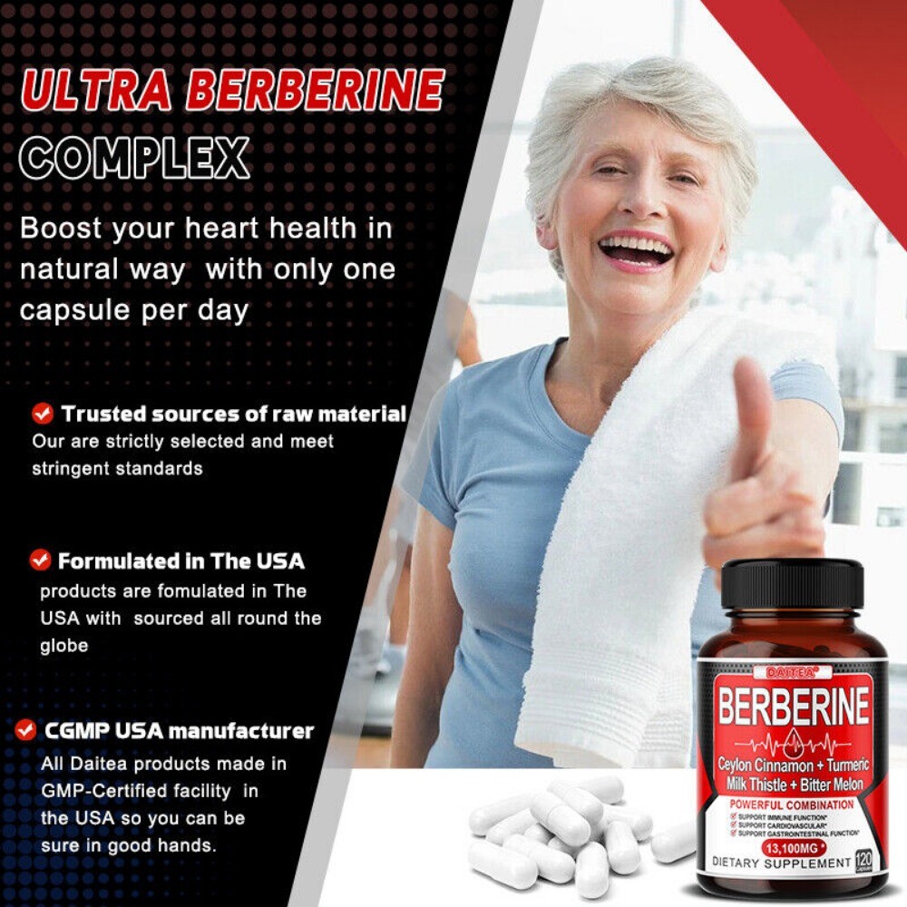 BERBERINE Support Gastrointestinal and Healthy Cholesterol Level Immune Booster