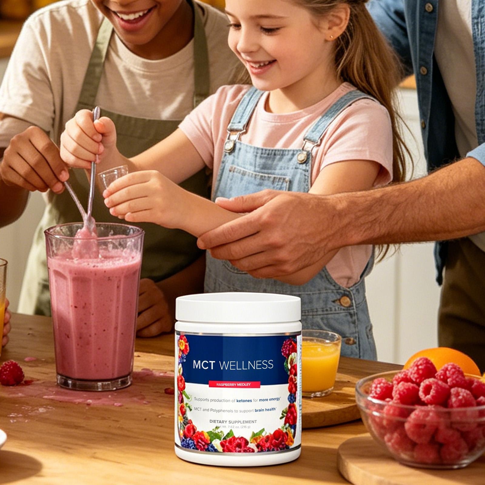 MCT Wellness – Raspberry Flavored Health Powder7.62 Oz – Dietary Supplement