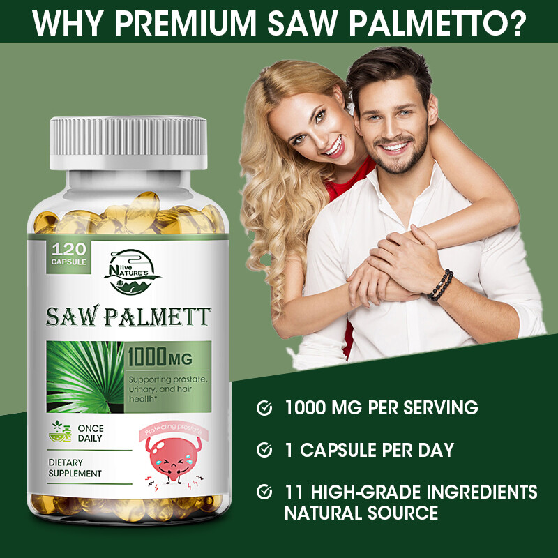 240Caps Saw Palmetto 1000mg – Premium Support Supplement
