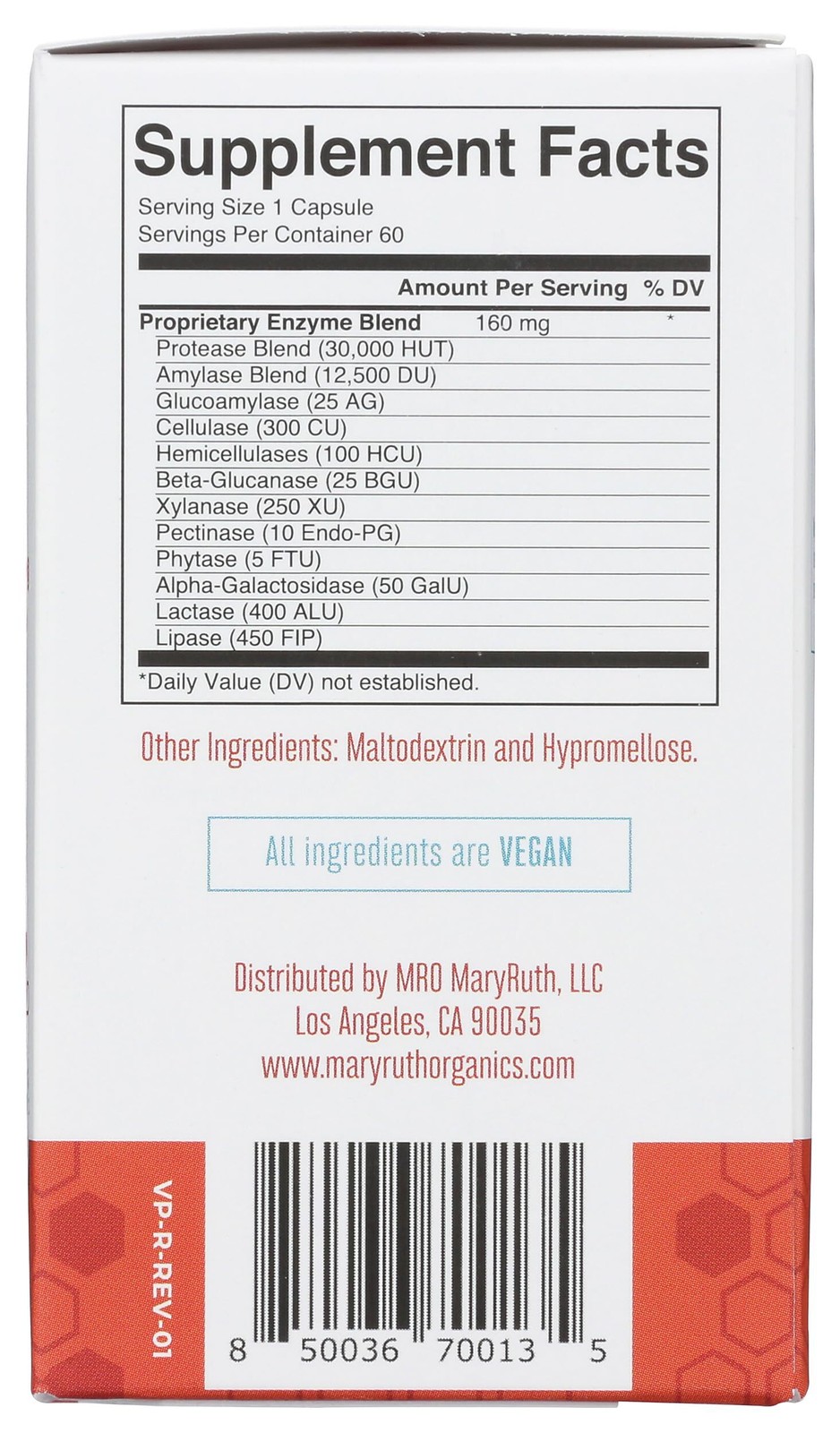 4/27 Mary Ruth’s Gluten Relief Enzymes, 60 Ct