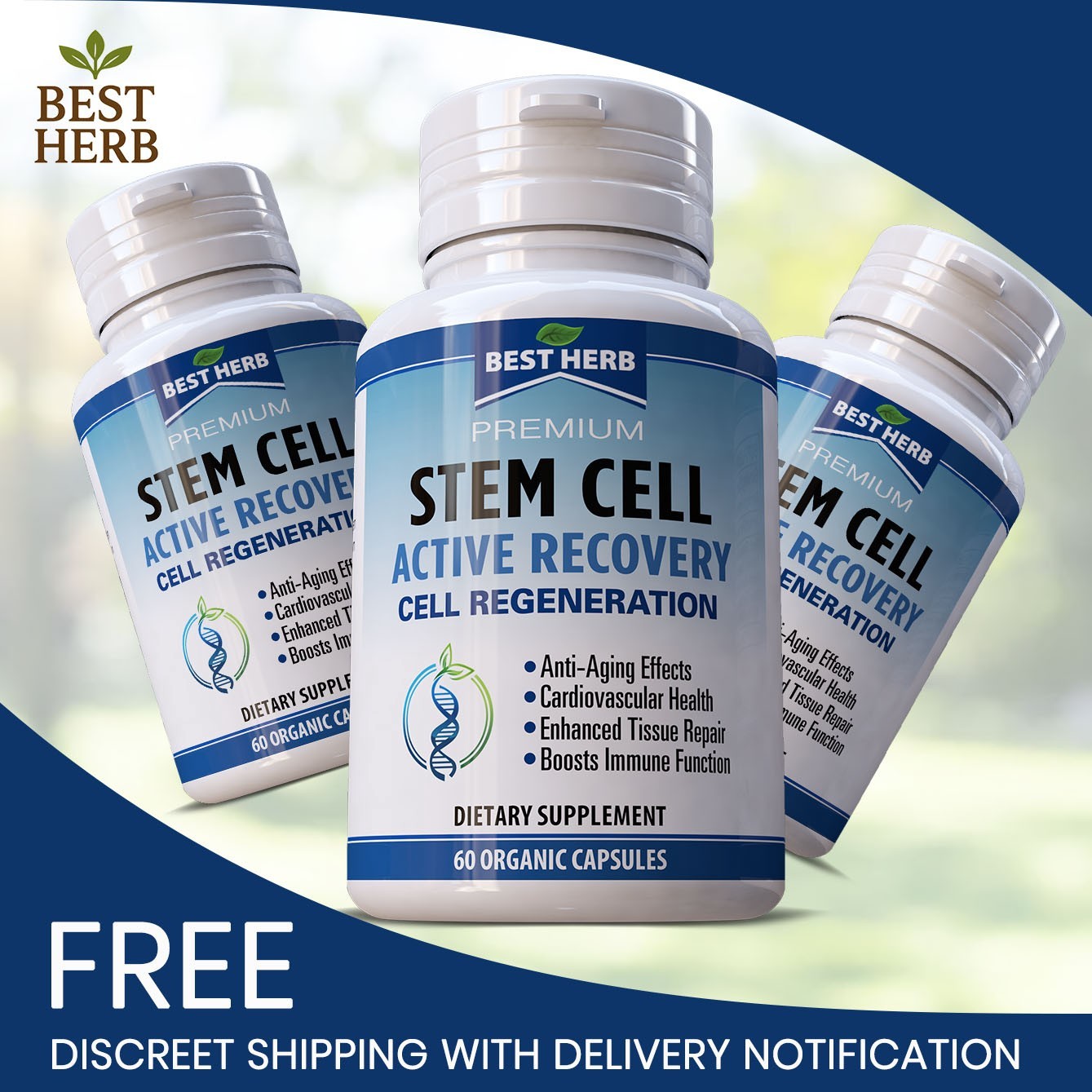 180 PILLS STEM CELL RECOVERY SUPPORT SUPPLEMENT CELLULAR REPAIR RENEWAL RECOVERY