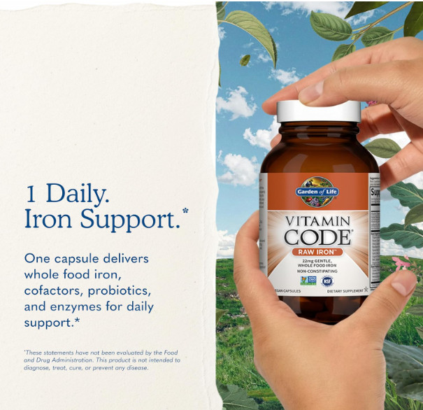 Iron Supplement for Energy Support Blood Health Immune Support Vegan Formula,B12