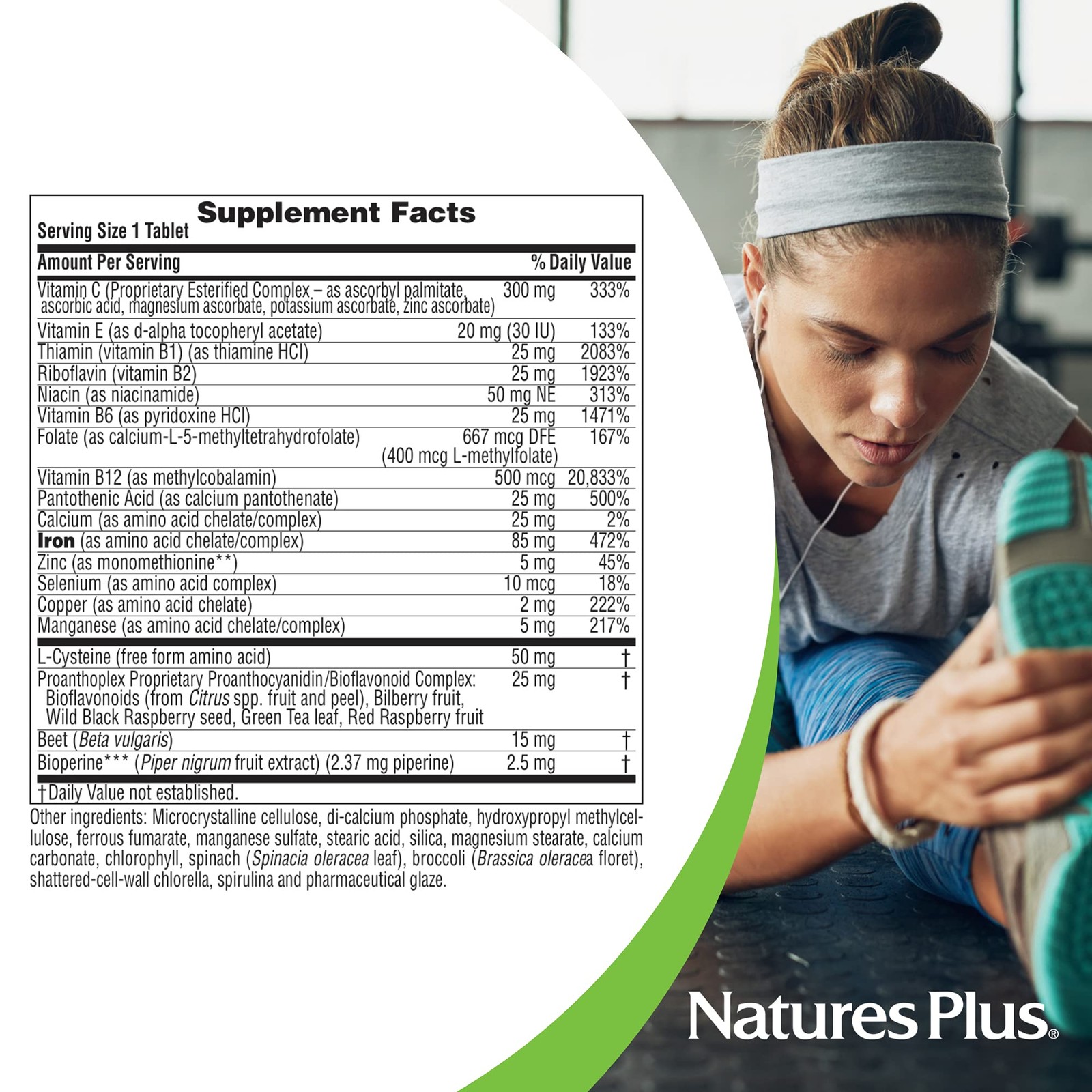 NaturesPlus Hema-Plex Iron – 10 Slow-Release Tablets – 85 mg Chelated Iron -…