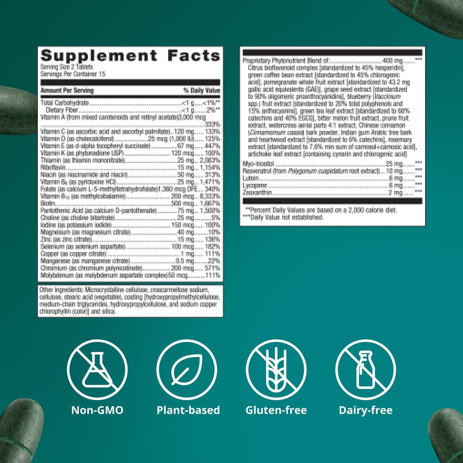 Metagenics PhytoMulti Multivitamin Without Iron-Daily 30 Count (Pack of 1)