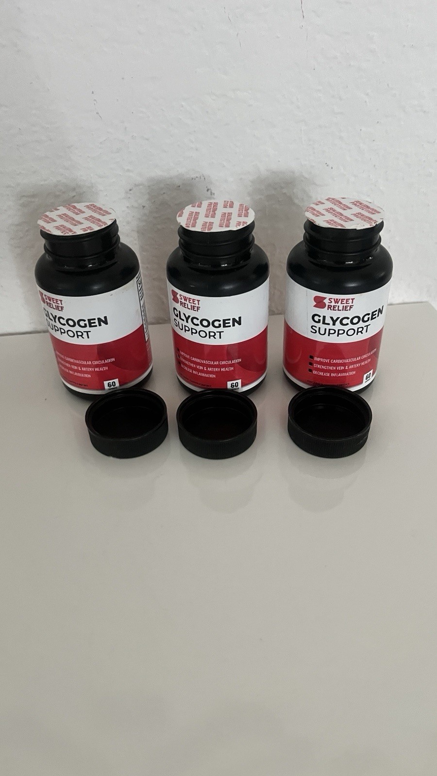 3-Sweet Relief Glycogen Support Capsules, Sweet Relief Pills (60 Capsules)
