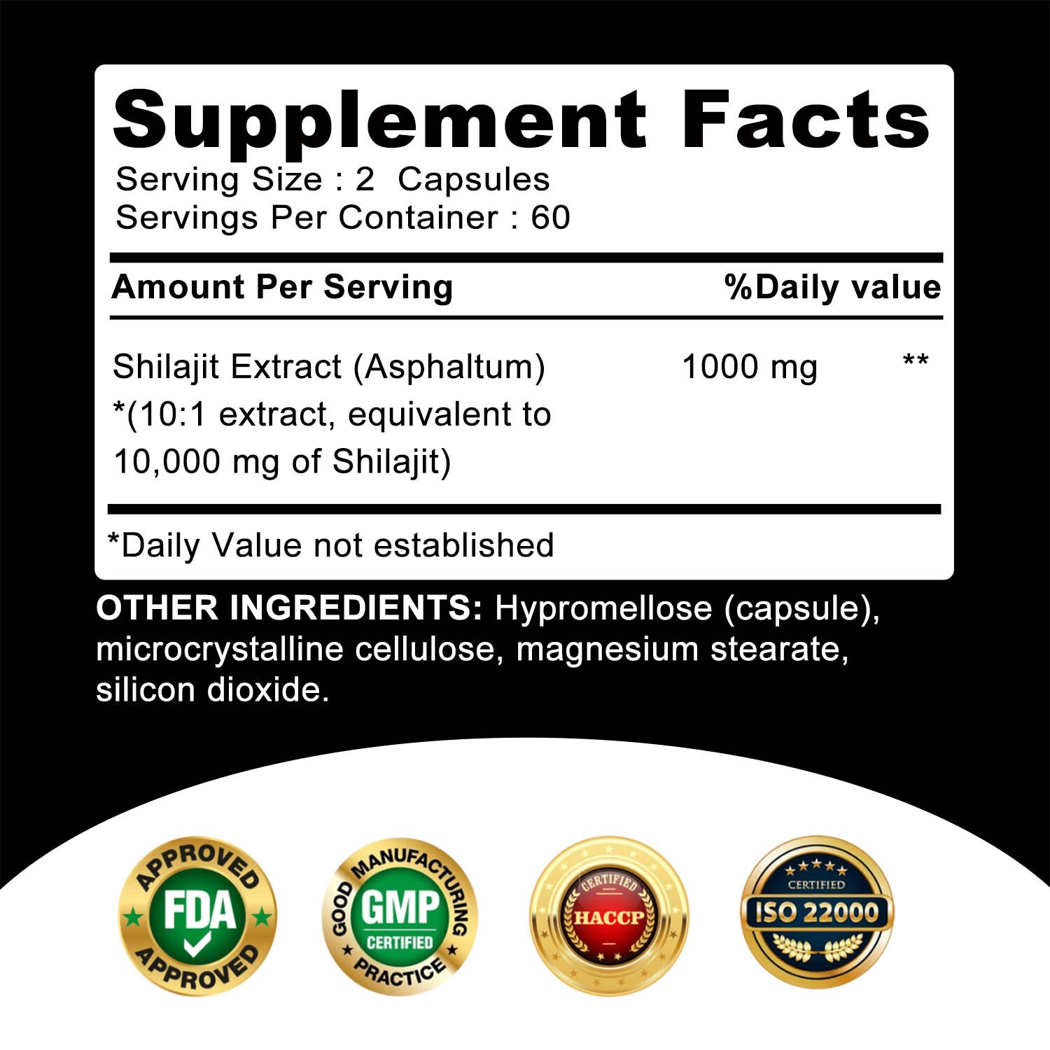 Pure Himalayan Shilajit 10000mg – Fulvic Acid – Stamina, Strength, Performance
