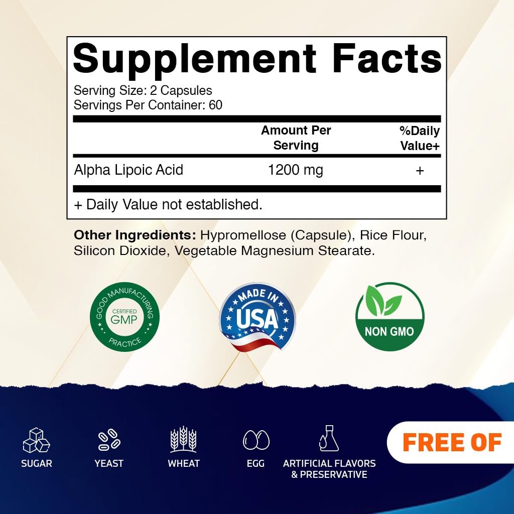 Vitamatic Alpha Lipoic Acid 1200Mg Per Serving 120 – Soy