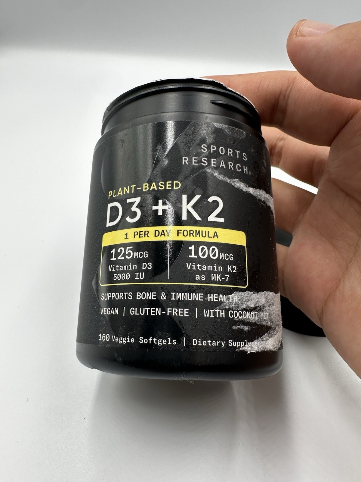 Sports Research D3 + K2, 160 Veggie Softgels