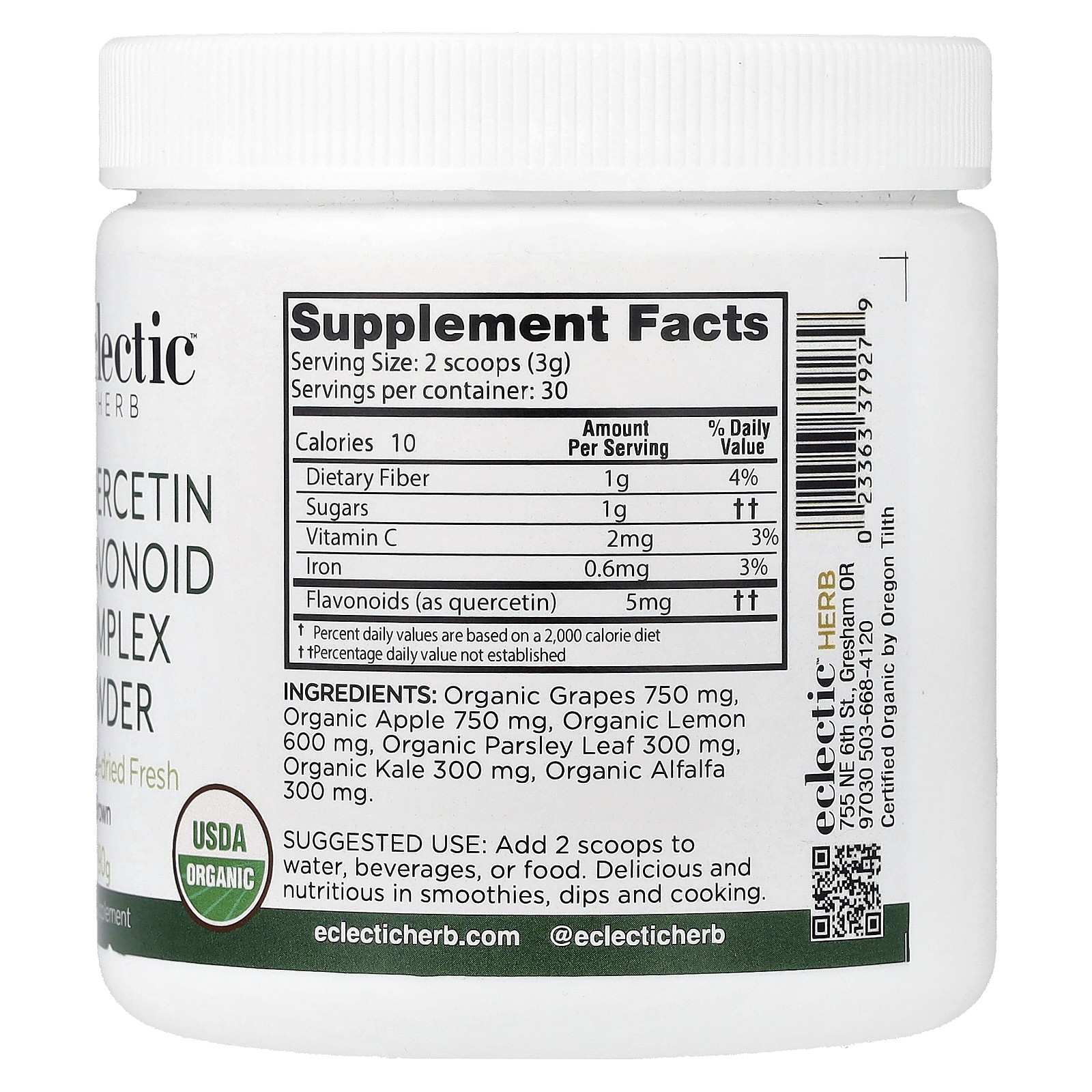 Freeze Dried, Quercetin Flavonoid Powder, 3.2 oz (90 g)