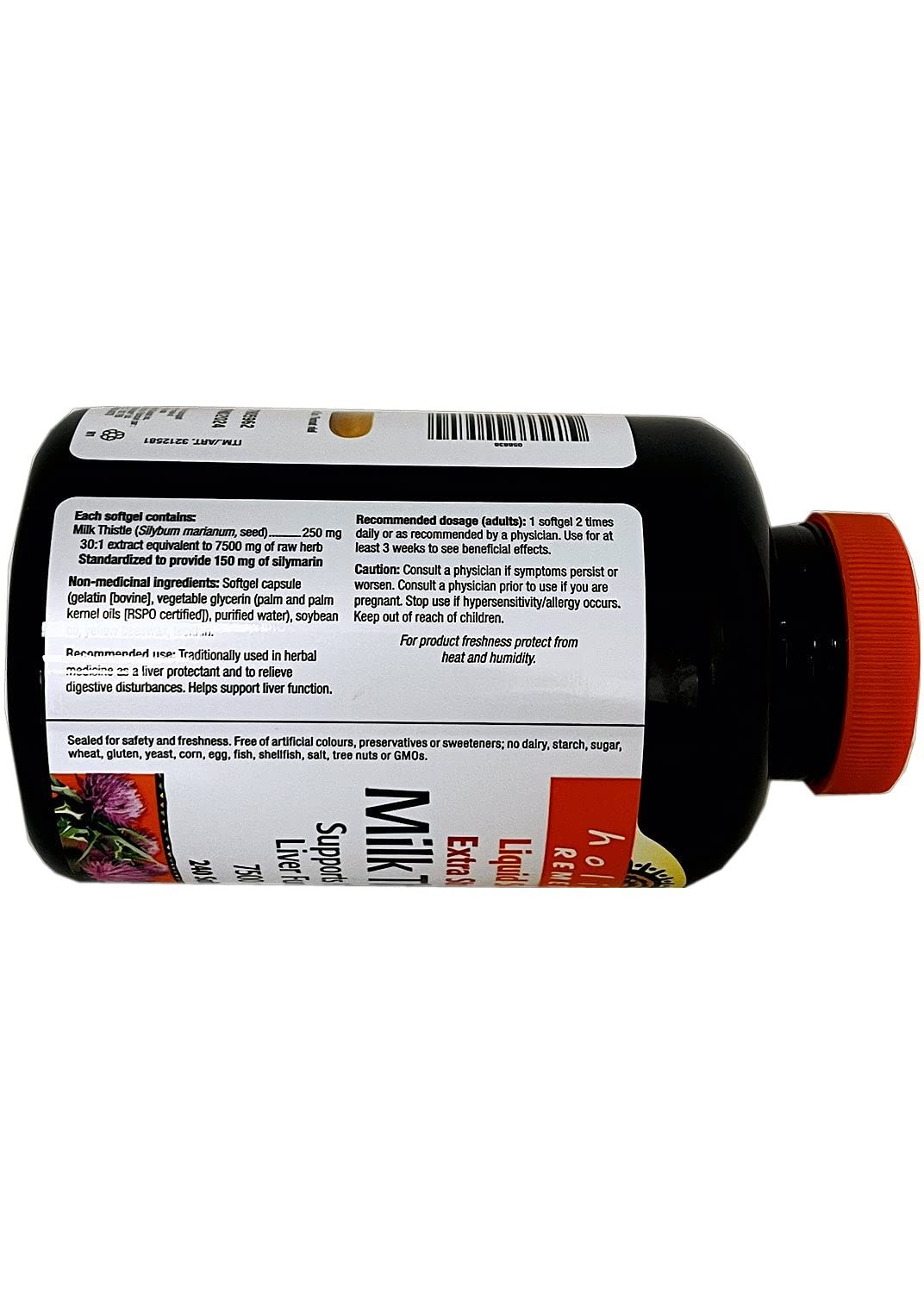 Extra Strength Milk Thistle 250mg – 240 Softgels, Liver Support & Detox Formula