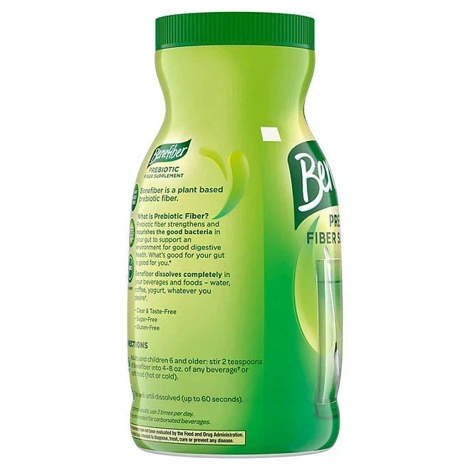 Benefiber Daily Prebiotic Fiber Supplement Powder, Unflavored, 28.9 oz.