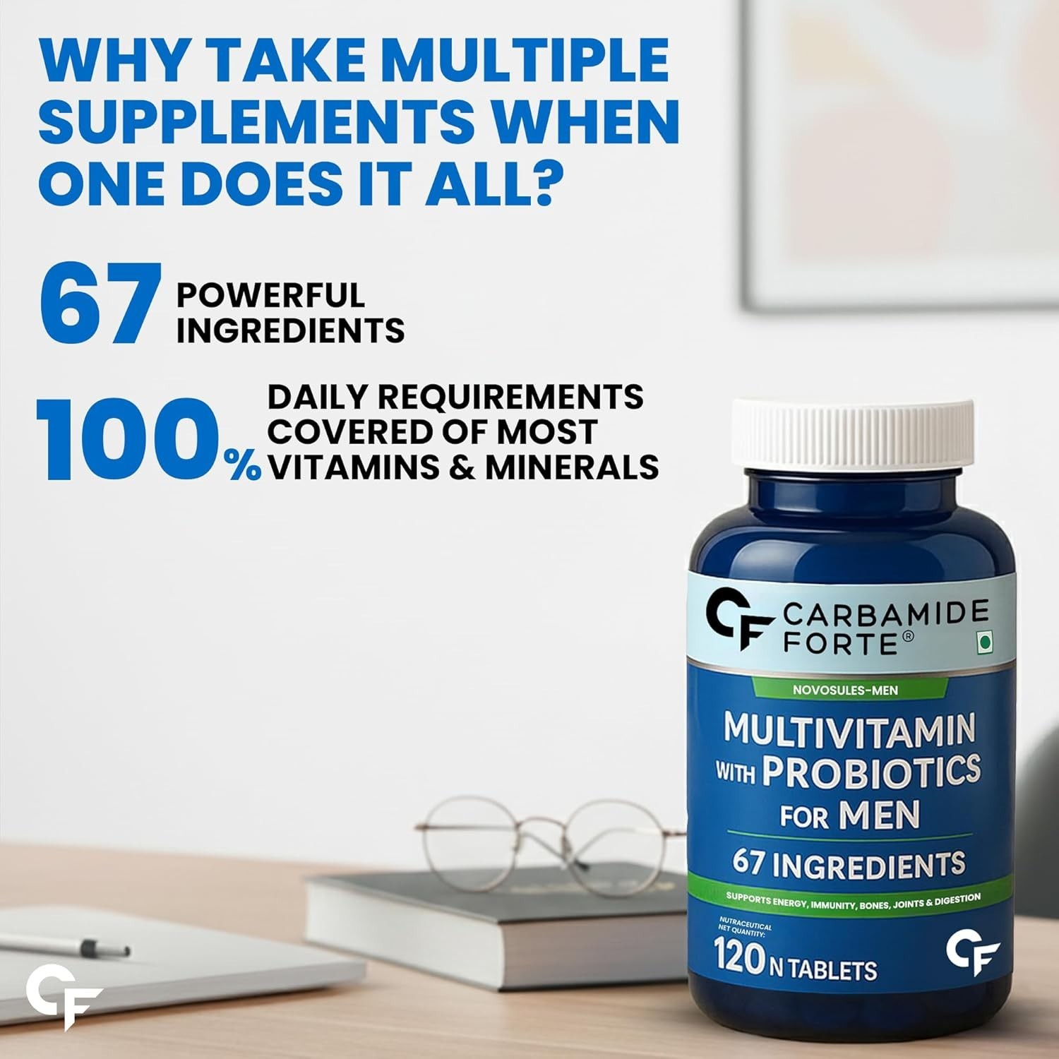 Carbamide Forte Men’s Multivitamin Gym Formula 120 Tablets Daily Support