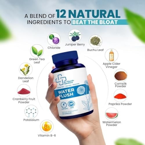Diuretic Water Pills – Water Flush – Bloating Relief for Women & Men, Swellin…