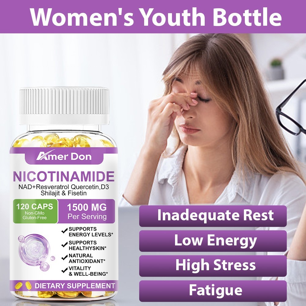 NAD Supplement 1500mg With Resveratrol Containing Supplement, Anti Aging
