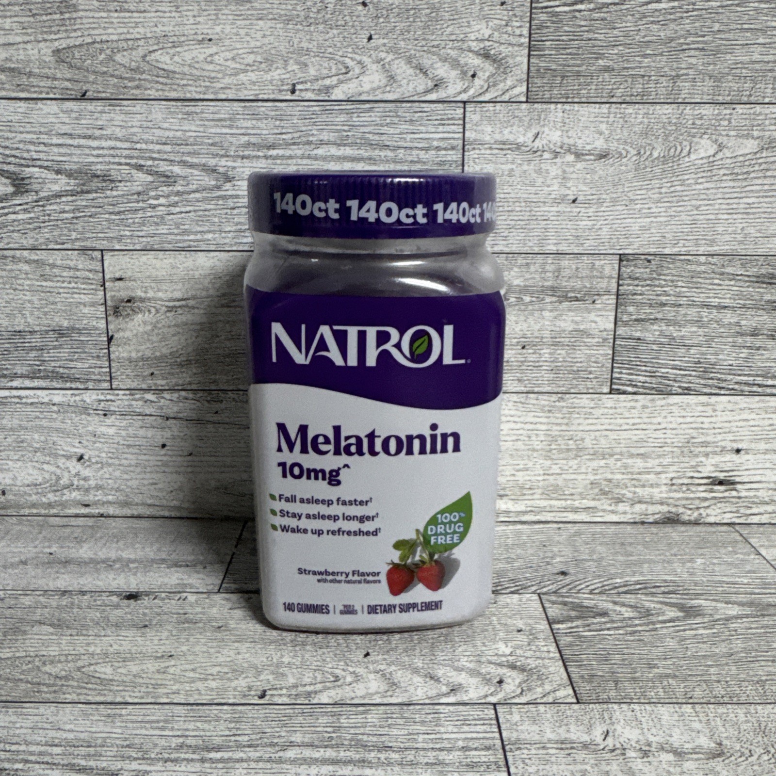 NEW Natrol Sleep Melatonin 10 MG 140 Gummies Dietary Supplement SEALED 6/27