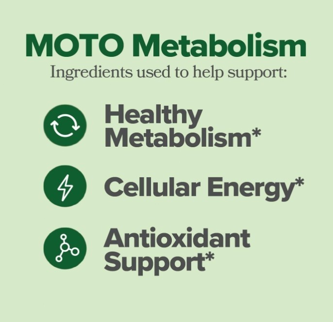 MOTO Metabolism Enhancement Capsule Energy Boost Curb Cravings Metabolic Support