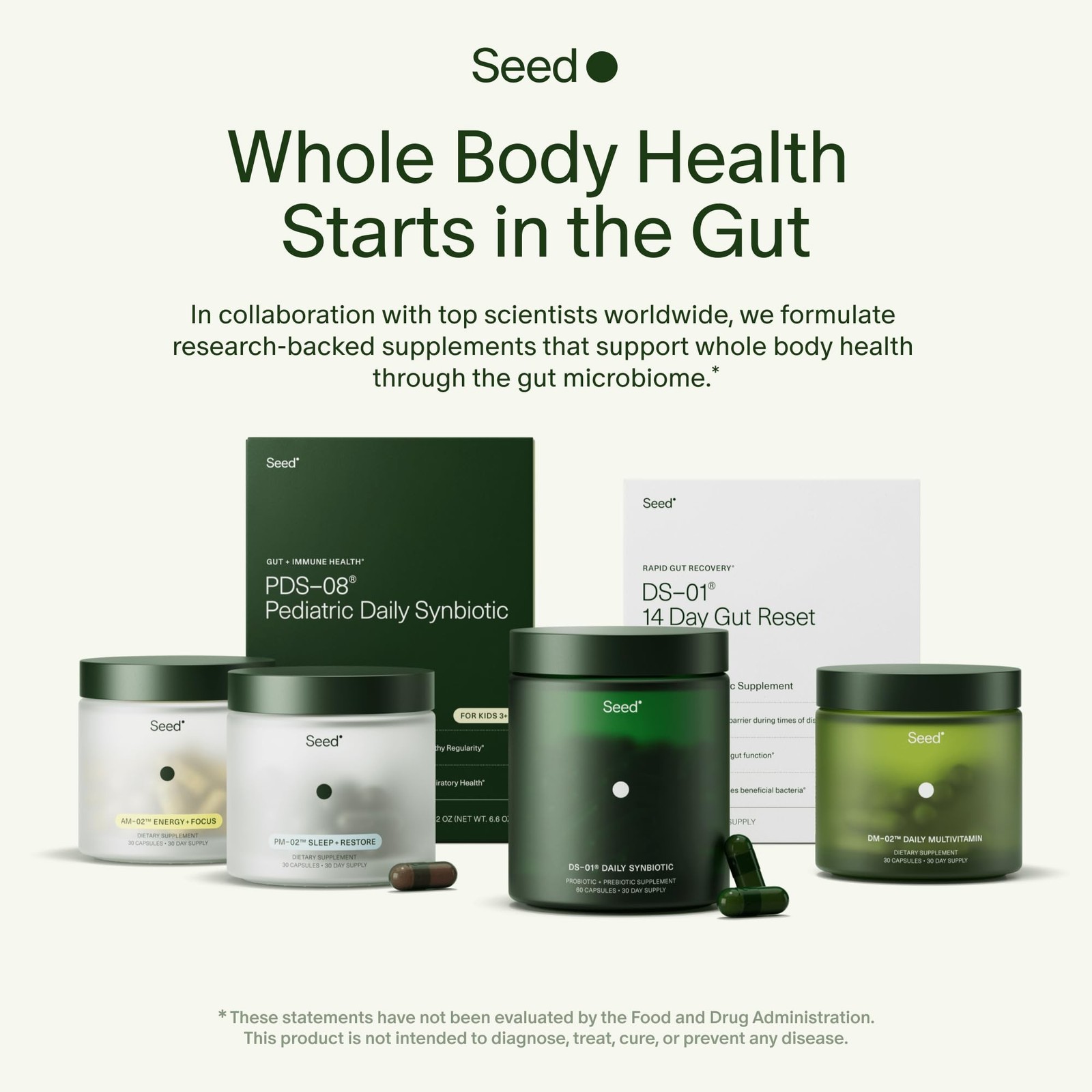 Seed DS-01 Daily Synbiotic – Prebiotic and Probiotic for Women & Men – Digest…