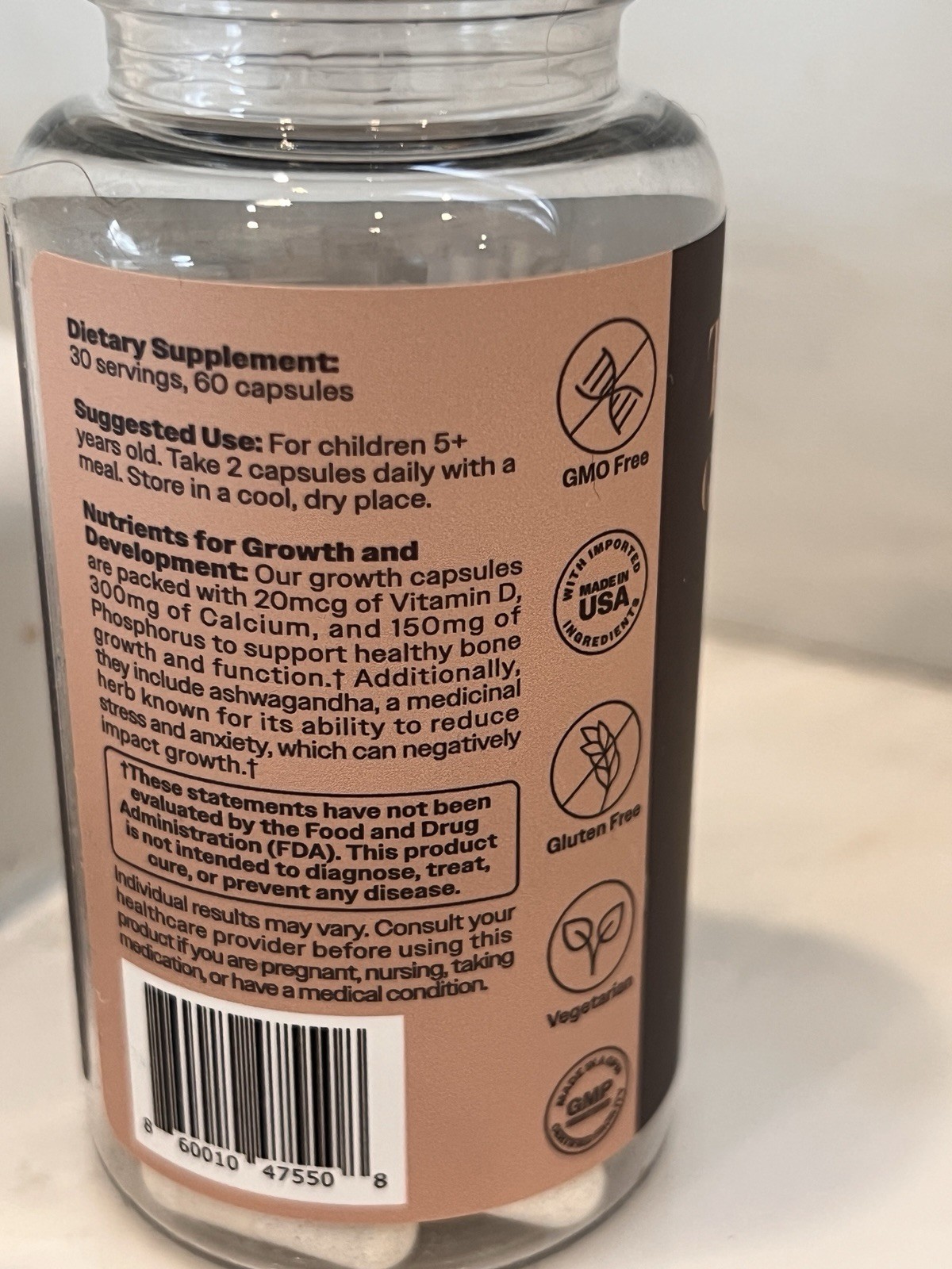 Tru Height Growth Capsule 60ct New Sealed Expires 3/2028