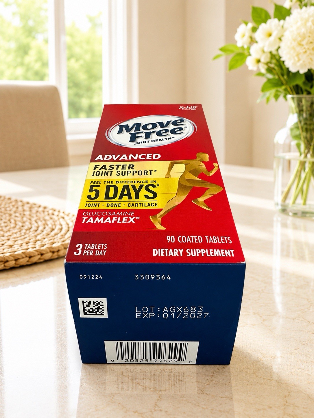 Move Free Advanced 5-Day Joint Support Supt with TamaFlex Exp 1/27